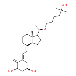 ChemSpider 2D Image | (1S,3R,5E,7E,9xi,17xi,20R)-20-[(5-Hydroxy-5-methylhexyl)oxy]-9,10-secopregna-5,7,10-triene-1,3-diol | C28H46O4