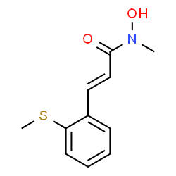 ChemSpider 2D Image | N-hydroxy-N-methyl-3-(2-(methylthio)phenyl)-2-propenamide | C11H13NO2S
