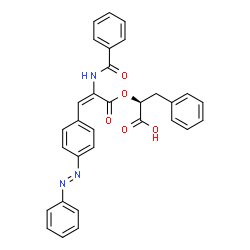 ChemSpider 2D Image | (2S)-2-{[(2E)-2-(Benzoylamino)-3-{4-[(E)-phenyldiazenyl]phenyl}-2-propenoyl]oxy}-3-phenylpropanoic acid | C31H25N3O5