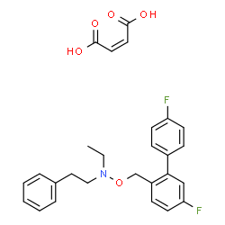 ChemSpider 2D Image | N-[(4',5-Difluoro-2-biphenylyl)methoxy]-N-ethyl-2-phenylethanamine (2Z)-2-butenedioate (1:1) | C27H27F2NO5