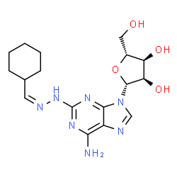 ChemSpider 2D Image | 2-[(2Z)-2-(Cyclohexylmethylene)hydrazino]adenosine | C17H25N7O4