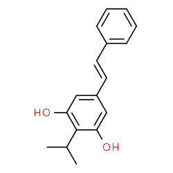 ChemSpider 2D Image | 3,5-Dihydroxy-4-isopropyl-trans-stilbene | C17H18O2