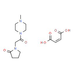 ChemSpider 2D Image | 1-[2-(4-Methyl-1-piperazinyl)-2-oxoethyl]-2-pyrrolidinone (2Z)-2-butenedioate (1:1) | C15H23N3O6