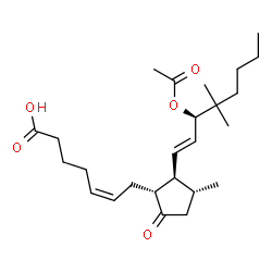 ChemSpider 2D Image | (5Z,11alpha,13E,15R)-15-Acetoxy-11,16,16-trimethyl-9-oxoprosta-5,13-dien-1-oic acid | C25H40O5