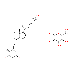 ChemSpider 2D Image | (1S,3R,5E,7E)-9,10-Secocholesta-5,7,10-triene-1,3,25-triol - beta-D-glucopyranuronic acid (1:1) | C33H54O10