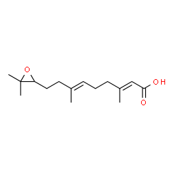 ChemSpider 2D Image | (2E,6E)-9-(3,3-Dimethyl-2-oxiranyl)-3,7-dimethyl-2,6-nonadienoic acid | C15H24O3