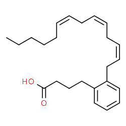 ChemSpider 2D Image | 4-{2-[(2Z,5Z,8Z)-2,5,8-Tetradecatrien-1-yl]phenyl}butanoic acid | C24H34O2