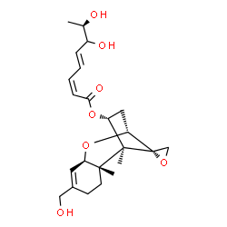 ChemSpider 2D Image | (4alpha,6beta)-16-Hydroxy-12,13-epoxytrichothec-9-en-4-yl (2Z,4E,7R)-6,7-dihydroxy-2,4-octadienoate | C23H32O7