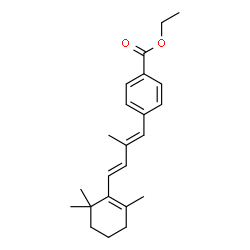 ChemSpider 2D Image | Ethyl (E,E)-4-(2-methyl-4-(2,6,6-trimethyl-1-cyclohexen-1-yl)-1,3-butadienyl)benzoate | C23H30O2