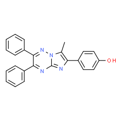 ChemSpider 2D Image | 4-(7-Methyl-2,3-diphenylimidazo[1,2-b][1,2,4]triazin-6-yl)phenol | C24H18N4O