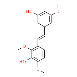 ChemSpider 2D Image | 3-[(E)-2-(5-Hydroxy-3-methoxy-2,4-cyclohexadien-1-yl)vinyl]-2,6-dimethoxyphenol | C17H20O5