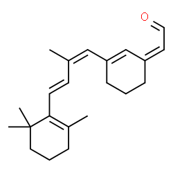 ChemSpider 2D Image | (2Z)-{3-[(1Z,3E)-2-Methyl-4-(2,6,6-trimethyl-1-cyclohexen-1-yl)-1,3-butadien-1-yl]-2-cyclohexen-1-ylidene}acetaldehyde | C22H30O