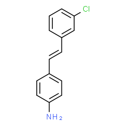 ChemSpider 2D Image | 4-[(E)-2-(3-Chlorophenyl)vinyl]aniline | C14H12ClN
