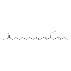 ChemSpider 2D Image | 13-Hydroperoxy-9,11,15-octadecatrienoic acid | C18H30O4