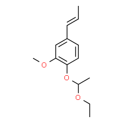 ChemSpider 2D Image | 1-(1-Ethoxyethoxy)-2-methoxy-4-[(1E)-1-propen-1-yl]benzene | C14H20O3