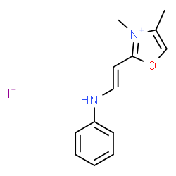 ChemSpider 2D Image | 3,4-dimethyl-2-[2-(phenylamino)vinyl]oxazolium iodide | C13H15IN2O