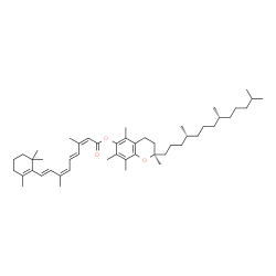 ChemSpider 2D Image | (9cis,13cis)-O~15~-{(2R)-2,5,7,8-Tetramethyl-2-[(4R,8R)-4,8,12-trimethyltridecyl]-3,4-dihydro-2H-chromen-6-yl}retinoic acid | C49H76O3