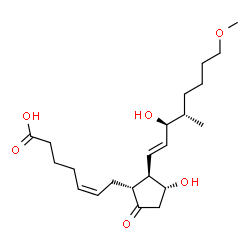 ChemSpider 2D Image | (5Z,11alpha,13E,15S,16S)-11,15-Dihydroxy-20-methoxy-16-methyl-9-oxoprosta-5,13-dien-1-oic acid | C22H36O6
