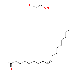 ChemSpider 2D Image | (9Z)-9-Octadecenoic acid - 1,2-propanediol (1:1) | C21H42O4