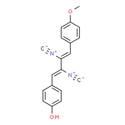 ChemSpider 2D Image | 4-[(1Z,3Z)-2,3-Diisocyano-4-(4-methoxyphenyl)-1,3-butadien-1-yl]phenol | C19H14N2O2
