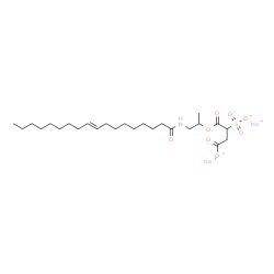 ChemSpider 2D Image | Disodium 4-({1-[(9E)-9-octadecenoylamino]-2-propanyl}oxy)-4-oxo-3-sulfonatobutanoate | C25H43NNa2O8S