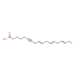 ChemSpider 2D Image | (9E,12E,15E)-9,12,15-Octadecatrien-6-ynoic acid | C18H26O2