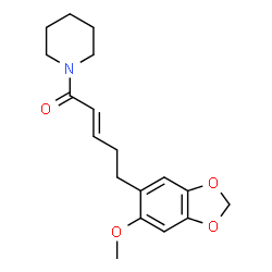 ChemSpider 2D Image | (2E)-5-(6-Methoxy-1,3-benzodioxol-5-yl)-1-(1-piperidinyl)-2-penten-1-one | C18H23NO4