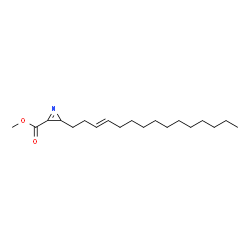 ChemSpider 2D Image | Methyl 2-[(3E)-3-pentadecen-1-yl]-2H-azirene-3-carboxylate | C19H33NO2