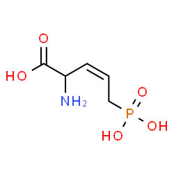 ChemSpider 2D Image | (3Z)-2-Amino-5-phosphono-3-pentenoic acid | C5H10NO5P