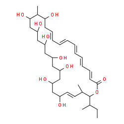ChemSpider 2D Image | (3E,5E,7E,9E,11E,29E)-32-sec-Butyl-14,16,18,20,22,24,26,28-octahydroxy-15,31-dimethyloxacyclodotriaconta-3,5,7,9,11,29-hexaen-2-one | C37H60O10