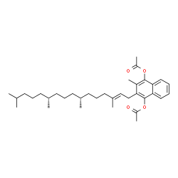 ChemSpider 2D Image | 2-Methyl-3-[(2E,7R,11R)-3,7,11,15-tetramethyl-2-hexadecen-1-yl]-1,4-naphthalenediyl diacetate | C35H52O4
