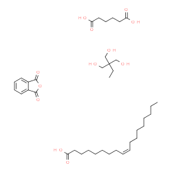 ChemSpider 2D Image | adipic acid; 2-ethyl-2-(hydroxymethyl)propane-1,3-diol; isobenzofuran-1,3-dione; (Z)-octadec-9-enoic acid | C38H62O12