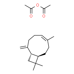 ChemSpider 2D Image | Acetic anhydride - (1R,4Z,9S)-4,11,11-trimethyl-8-methylenebicyclo[7.2.0]undec-4-ene (1:1) | C19H30O3