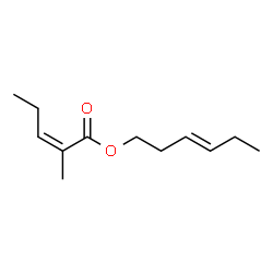 ChemSpider 2D Image | (3E)-3-Hexen-1-yl (2Z)-2-methyl-2-pentenoate | C12H20O2
