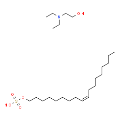 ChemSpider 2D Image | (9Z)-9-Octadecen-1-yl hydrogen sulfate - 2-(diethylamino)ethanol (1:1) | C24H51NO5S