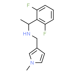 ChemSpider 2D Image | 1-(2,6-Difluorophenyl)-N-[(1-methyl-1H-pyrrol-3-yl)methyl]ethanamine | C14H16F2N2