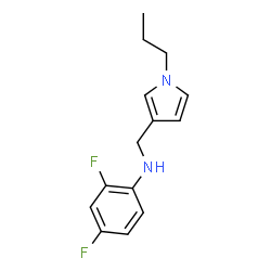 ChemSpider 2D Image | 2,4-Difluoro-N-[(1-propyl-1H-pyrrol-3-yl)methyl]aniline | C14H16F2N2