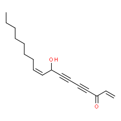 ChemSpider 2D Image | (9Z)-8-Hydroxy-1,9-heptadecadiene-4,6-diyn-3-one | C17H22O2