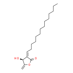 ChemSpider 2D Image | (3Z,4S)-4-Hydroxy-5-methylene-3-tetradecylidenedihydro-2(3H)-furanone | C19H32O3