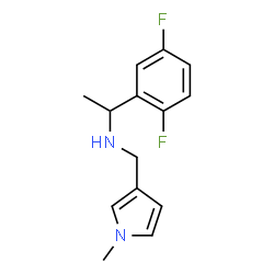 ChemSpider 2D Image | 1-(2,5-Difluorophenyl)-N-[(1-methyl-1H-pyrrol-3-yl)methyl]ethanamine | C14H16F2N2