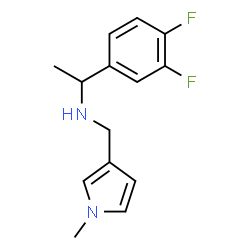 ChemSpider 2D Image | 1-(3,4-Difluorophenyl)-N-[(1-methyl-1H-pyrrol-3-yl)methyl]ethanamine | C14H16F2N2