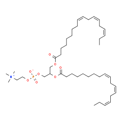 ChemSpider 2D Image | 1,2-DILINOLENOYL-SN-GLYCERO-3-PHOSPHATIDYLCHOLINE | C44H76NO8P