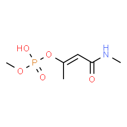 ChemSpider 2D Image | Methyl (2E)-4-(methylamino)-4-oxo-2-buten-2-yl hydrogen phosphate | C6H12NO5P