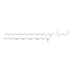 ChemSpider 2D Image | 1-O-octadecyl-2-arachidonoyl-sn-glycero-3-phosphocholine | C46H86NO7P