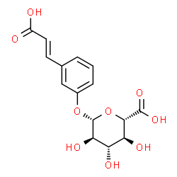 ChemSpider 2D Image | 3-[(E)-2-Carboxyvinyl]phenyl beta-D-glucopyranosiduronic acid | C15H16O9