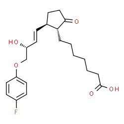 ChemSpider 2D Image | 7-{(1R,2R)-2-[(1E,3R)-4-(4-Fluorophenoxy)-3-hydroxy-1-buten-1-yl]-5-oxocyclopentyl}heptanoic acid | C22H29FO5