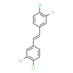 ChemSpider 2D Image | 1,1'-[(E)-1,2-Ethenediyl]bis(3,4-dichlorobenzene) | C14H8Cl4