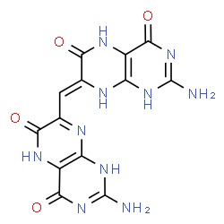 ChemSpider 2D Image | 2-Amino-7-[(Z)-(2-amino-4,6-dioxo-4,5,6,8-tetrahydro-7(1H)-pteridinylidene)methyl]-1,5-dihydro-4,6-pteridinedione | C13H10N10O4