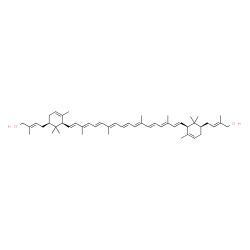 ChemSpider 2D Image | (2R,6R,2'R,6'R)-2,2'-Bis(4-hydroxy-3-methyl-2-butenyl)-e,e-carotene | C50H72O2