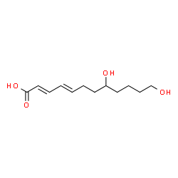 ChemSpider 2D Image | (2E,4E)-8,12-Dihydroxy-2,4-dodecadienoic acid | C12H20O4